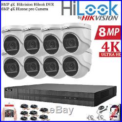 Hikvision 8mp Cctv 4k Uhd Dvr 4/8ch System In/outdoor 8mp Camera Security Kit