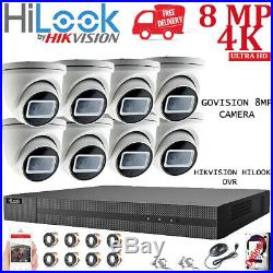 Hikvision 8mp Cctv 4k Uhd Dvr 4ch 8ch System In/outdoor 8mp Camera Security Kit