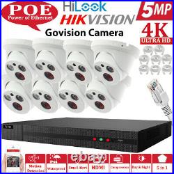 Hikvision 8mp Cctv System Ip Poe Uhd Nvr Full 4k 5mp 30m Nightvision Camera Kit