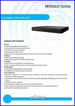 Hikvision 8mp Cctv System Ip Poe Uhd Nvr Full 4k 5mp 30m Nightvision Camera Kit