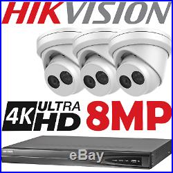 Hikvision 8mp Uhd 4k Nvr 30m Nightvision Outdoor Camera Security Cctv System Kit