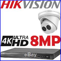 Hikvision 8mp Uhd 4k Nvr 30m Nightvision Outdoor Camera Security Cctv System Kit