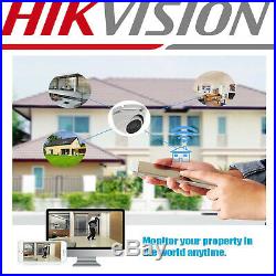 Hikvision Black Cctv System 4ch 8ch Dvr Hd 2k 20m Night Vision Dome Cameras Kit