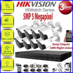 Hikvision CCTV 8CH HD 8MP 5MP Night Vision Outdoor DVR Home Security System Kit