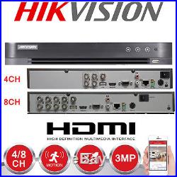 Hikvision CCTV HD 1080P 2.4MP Night Vision Outdoor DVR Home Security System Kit