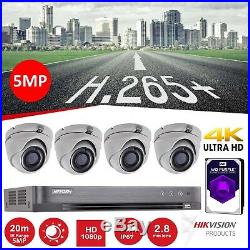 Hikvision CCTV HD 1080P 5MP Night Vision Outdoor DVR Home Security System Kit1TB