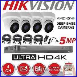 Hikvision CCTV HD 4K 5MP Night Vision Outdoor DVR Home Security System Kit 1