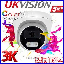 Hikvision CCTV Security Camera 5MP ColorVu Audio Mic System DVR 4CH 8CH Full Kit