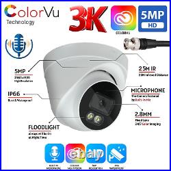 Hikvision CCTV Security Camera System ColorVu Night Vision Audio 5MP Outdoor KIT