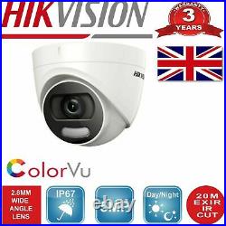 Hikvision COLORVU CCTV KIT 4CH 4K 5MP SYSTEM DVR Dome Camera DS-2CE72HFT-F IP67