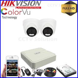 Hikvision Cctv Hd 1080p 2.4mp Night Vision Outdoor Dvr Home Security System Kit