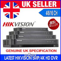 Hikvision Cctv Kit System Ultra Hd 4k Dvr 4ch & 8ch For 5mp Ir Night Vision Cams