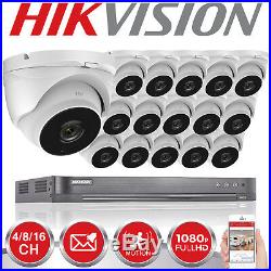 Hikvision Cctv System 4ch 8ch 16ch Dvr Hiwatch Dome Night Vision Camera Full Kit
