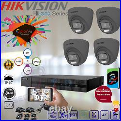 Hikvision Cctv System 4k 8mp Dvr, 4k Ds-2ce72uf3t-e Colorvu Night Vision Diy Kit