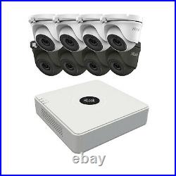 Hikvision Cctv System 5mp 4ch 8ch Dvr Hd Dome Camera White Grey Home Outdoor Kit