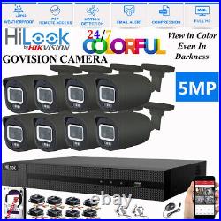 Hikvision Cctv System 5mp Dvr Night Vision Colorvu Security Camera Outdoor Kit