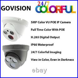 Hikvision Cctv System Ip Poe 4ch 8ch Nvr Camera 5mp 24/7colorful Nightvision Kit