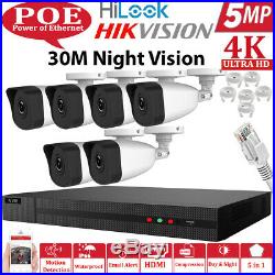 Hikvision Cctv System Ip Poe 8ch 8mp Nvr Bullet Camera 5mp 30m Night Vision Kit