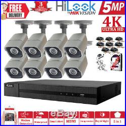 Hikvision Cctv Ultra Hd 4k 5mp Night Vision Outdoor Dvr Home Security System Kit