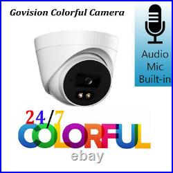 Hikvision ColorVu CCTV System 5MP DVR Indoor Outdoor Microphone Audio Camera Kit