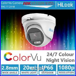 Hikvision HiLook ColorVu CCTV System 4CH DVR 20m Colour Night Vision Camera Kit