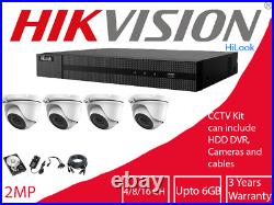 Hikvision Hilook 2mp Cctv 40m Night Vision Outdoor Dvr Home Security System Kit