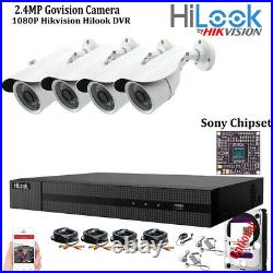 Hikvision Hilook 4CH CCTV Full HD DVR 1080P Night Day Camera Home System Kit