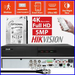 Hikvision Hilook 5mp 4k Uhd 4ch Dvr Outdoor Night Vision Cctv System Camera Kit