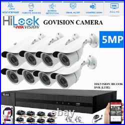 Hikvision Hilook 5mp Cctv Hd Night Vision Outdoor Dvr Home Security System Kit