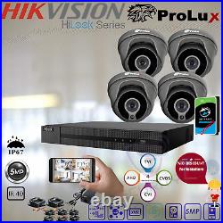 Hikvision Hilook 8ch Cctv System 5mp Dome Night Vision Outdoor Camera Full Kit