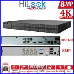 Hikvision Hilook 8mp Cctv 4k Uhd Dvr 4/8ch System Varifocal Camera Security Kit
