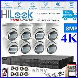 Hikvision Hilook 8mp Cctv 4k Uhd Dvr 4ch 8ch System Outdoor Camera Security Kit