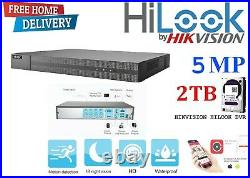 Hikvision Hilook CCTV HD 5MP Night Vision Outdoor Home Security System Kit+ 2TB