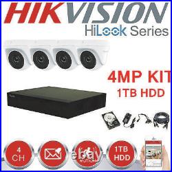 Hikvision Hilook Cctv Kit Box 4x Doom 4 Mp Camera System With 1tb Hdd Outdoor Hd