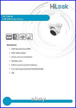 Hikvision Hilook Cctv Security Camera System 4mp Dvr Night Vision Outdoor Kit Uk