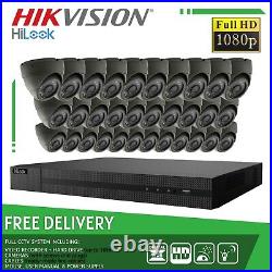 Hikvision Hilook Cctv System 32ch Dvr Dome Night Vision Outdoor Camera Full Kit