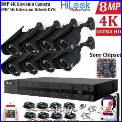 Hikvision Hilook Dvr 8mp 4k Ultra Hd Cctv Cameras Night Vision Security Full Kit