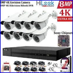 Hikvision Hilook Dvr 8mp 4k Ultra Hd Cctv Cameras Night Vision Security Full Kit