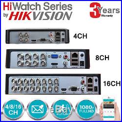 Hikvision Hiwatch Cctv System 4ch 8ch 16ch Dvr Dome Night Vision Camera Full Kit