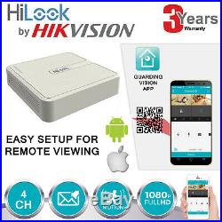 Hikvision Hiwatch Cctv System 4ch 8ch 16ch Dvr Night Vision Turret Hd Camera Kit