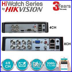 Hikvision Hiwatch Cctv System 4ch 8ch Dvr Bullet Night Vision Camera Full Kit Uk