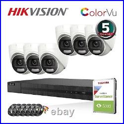 Hikvision Kit 5mp Camera Bundle Dvr Hdmi Ip67 Colorvu Night Vision Ds-2ce72hft-f