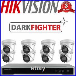 Hikvision Nvr 4ch 4 Camera Ip Poe Cctv System Uhd 4k 8mp Dark Fighter Cctv Kit
