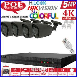 Hilook Hikvision Cctv System Ip Poe Nvr Camera 5mp 24/7 Colorfull Night Kit