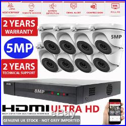 Hizone Pro 8mp 5mp Cctv System 4ch 8ch Dvr Outdoor Night Vision Camera Full Kit