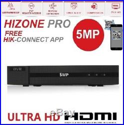 Hizone Pro 8mp 5mp Cctv System 4ch 8ch Dvr Outdoor Night Vision Camera Full Kit