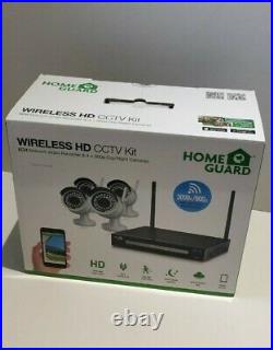 HomeGuard Wireless HD CCTV Kit, 8 Channel NVR, 4 Cameras, Weatherproof