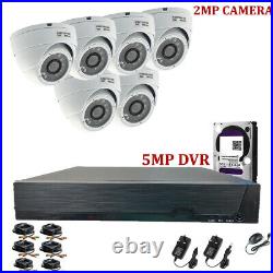 Home CCTV 1080P 8CH Full HD DVR 2.4MP Camera Indoor Security IR Night Vision Kit