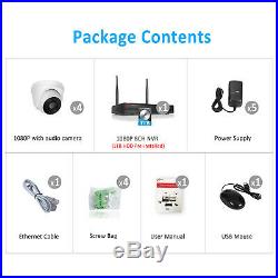 Home Security System Wireless 8CH IP Camera CCTV 1080P 1TB HDD Outdoor Audio Kit