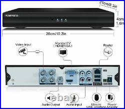 Home Surveillance CCTV Security System Kit 5MP 4CH DVR 1080p Outdoor Camera IP66